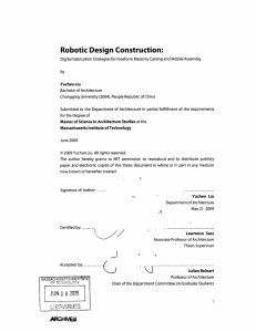 Robotic Design  Construction: