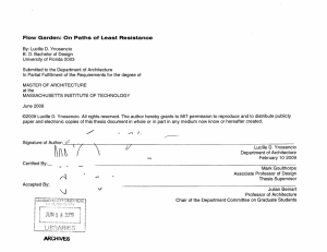 Flow Garden:  On  Paths  of Least ... By:  Lucille D. Ynosencio B. D. Bachelor of  Design