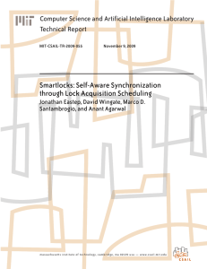 Smartlocks: Self-Aware Synchronization through Lock Acquisition Scheduling Technical Report