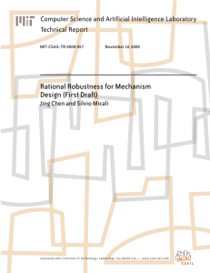 Rational Robustness for Mechanism Design (First Draft) Technical Report