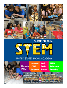 SUMMER 2014 Girls Summer STEM