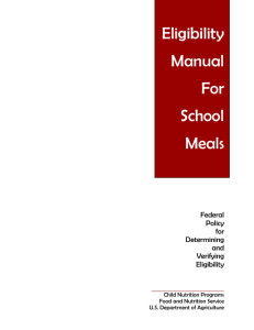 Eligibility Manual For
