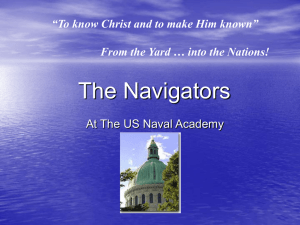 The Navigators “To know Christ and to make Him known”