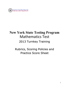 Mathematics Test New York State Testing Program 2 0