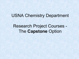 USNA Chemistry Department Research Project Courses - Capstone