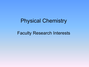 Physical Chemistry Faculty Research Interests