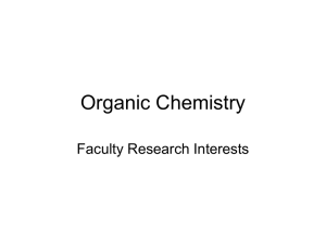 Organic Chemistry Faculty Research Interests