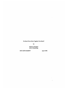 by Do  Stock Prices Move  Together Too Much? S. J.