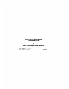 by Semiparametric Measurement of Environmental  Effects Diego Rodriguez and Thomas M. Stoker