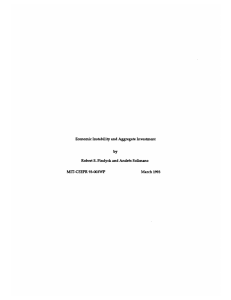 Economic  Instability and  Aggregate  Investment S. MIT-CEEPR  93-003WP 1993
