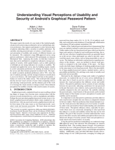 Understanding Visual Perceptions of Usability and Adam J. Aviv Dane Fichter