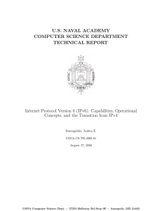 U.S. NAVAL ACADEMY COMPUTER SCIENCE DEPARTMENT TECHNICAL REPORT