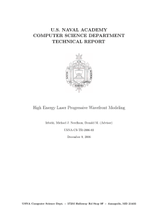 U.S. NAVAL ACADEMY COMPUTER SCIENCE DEPARTMENT TECHNICAL REPORT