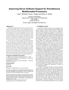 Improving Server Software Support for Simultaneous Multithreaded Processors