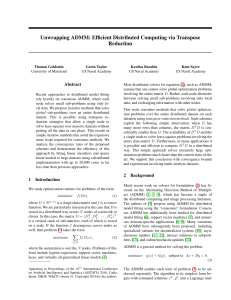 Unwrapping ADMM: Efficient Distributed Computing via Transpose Reduction