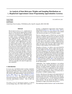 An Analysis of State-Relevance Weights and Sampling Distributions on L