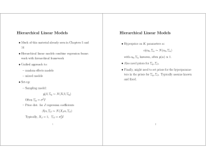 Hierarchical Linear Models
