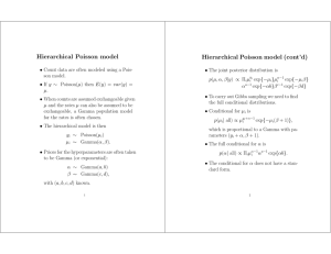 Hierarchical Poisson model Hierarchical Poisson model (cont’d)