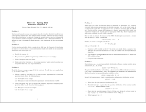 Stat 544 – Spring 2005 Homework assignment 3