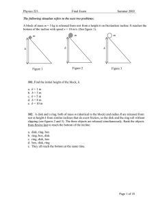 Physics 221. Final Exam Summer 2003 m