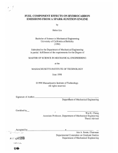 FUEL  COMPONENT  EFFECTS ON  HYDROCARBON