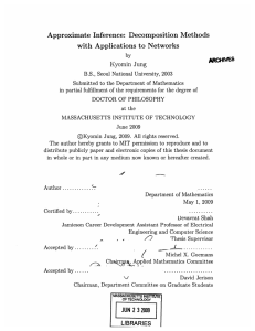 Approximate  Inference:  Decomposition  Methods