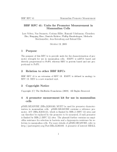 BBF RFC 41: Units for Promoter Measurement in Mammalian Cells