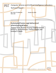 Automated home-cage behavioral phenotyping of mice Computer Science and Artificial Intelligence Laboratory