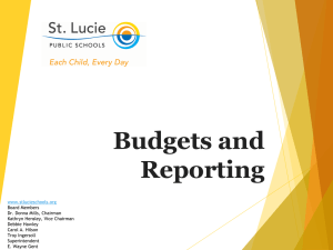 Budgets and Reporting