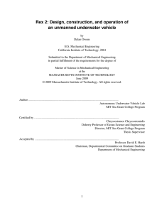 Rex 2: Design, construction, and operation of an unmanned underwater vehicle