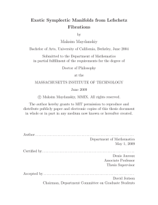 Exotic Symplectic Manifolds from Lefschetz Fibrations Maksim Maydanskiy