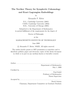 The Novikov Theory for Symplectic Cohomology and Exact Lagrangian Embeddings