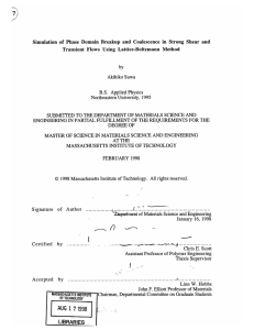 Simulation  of  Phase  Domain  Breakup ... Transient  Flows  Using  Lattice-Boltzmann  Method