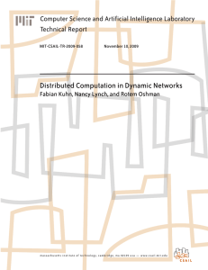 Distributed Computation in Dynamic Networks Computer Science and Artificial Intelligence Laboratory