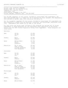 MITU0003_COMBINED_CODEBOOK.txt 11/19/2007 ================================================================================