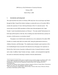 2008 Survey of the Performance of American Elections February 2008