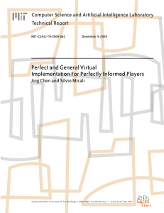 Perfect and General Virtual Implementation For Perfectly Informed Players Technical Report