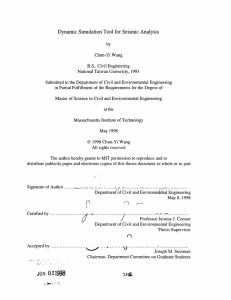 Dynamic  Simulation Tool for Seismic  Analysis