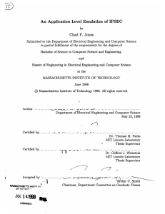 An  Application  Level  Emulation  of ... Chad  F.  Jones