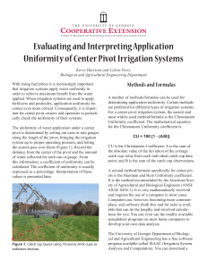 Evaluating and Interpreting Application Uniformity of Center Pivot Irrigation Systems