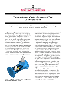 Water Meters as a Water Management Tool On Georgia Farms