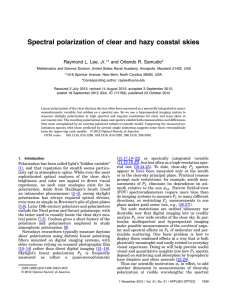 Spectral polarization of clear and hazy coastal skies