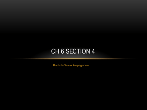 CH 6 SECTION 4 Particle-Wave Propagation
