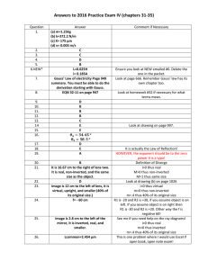 Answers to 2016 Practice Exam IV (chapters 31‐35)   