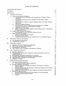 TABLE  OF  CONTENTS v Publications  and  Reports Personnel