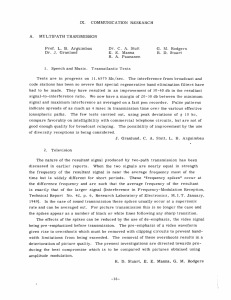 IX. COMMUNICATION  RESEARCH A. MULTIPATH  TRANSMISSION