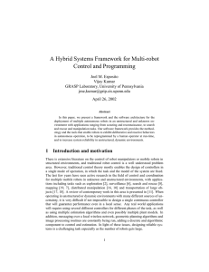 A Hybrid Systems Framework for Multi-robot Control and Programming