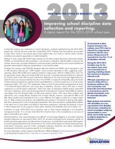2013 Improving school discipline data collection and reporting: