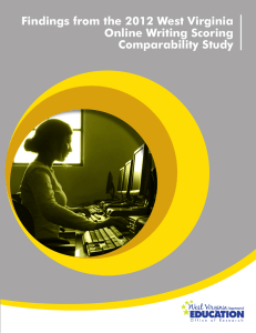 Findings from the 2012 West Virginia Online Writing Scoring Comparability Study