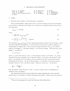 V. MICROWAVE  ELECTRONICS R.  M.  Bevensee C.  Fried